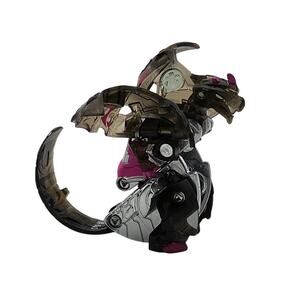 Bakugan Evolutions Darkus Dragonoid B600 Platinium True Metal Figure Very Good